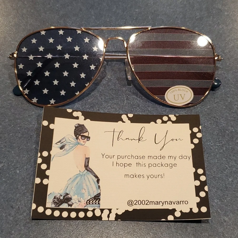 American πΊπΈ USA flag Aviatorβ€οΈπ Patriot sunglasses Stars and Stripes 4th July - Picture 7 of 9